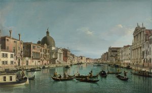 Canal Grande i Venezia med San Simeone Piccolo og Scalzi-kirken, ca. 1738